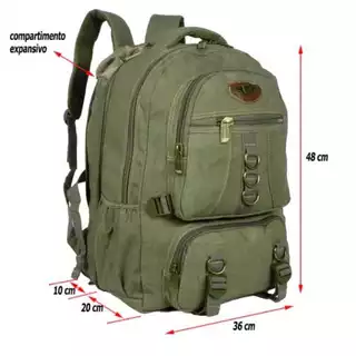Mochila De Lona Reforçada 60 Litros Expansiva Keuven Camping