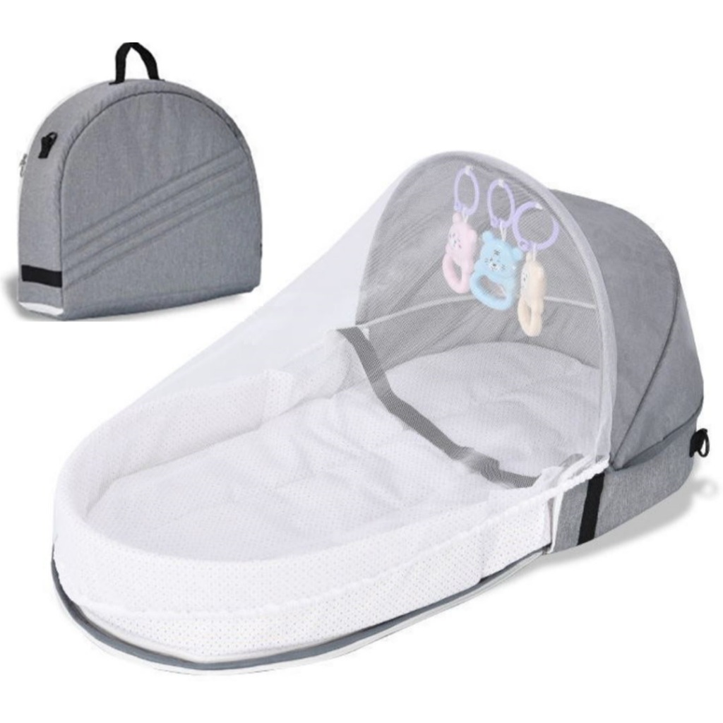 Mini Berço Portátil Ninho Redutor C/ Mosquiteiro Acolchoado