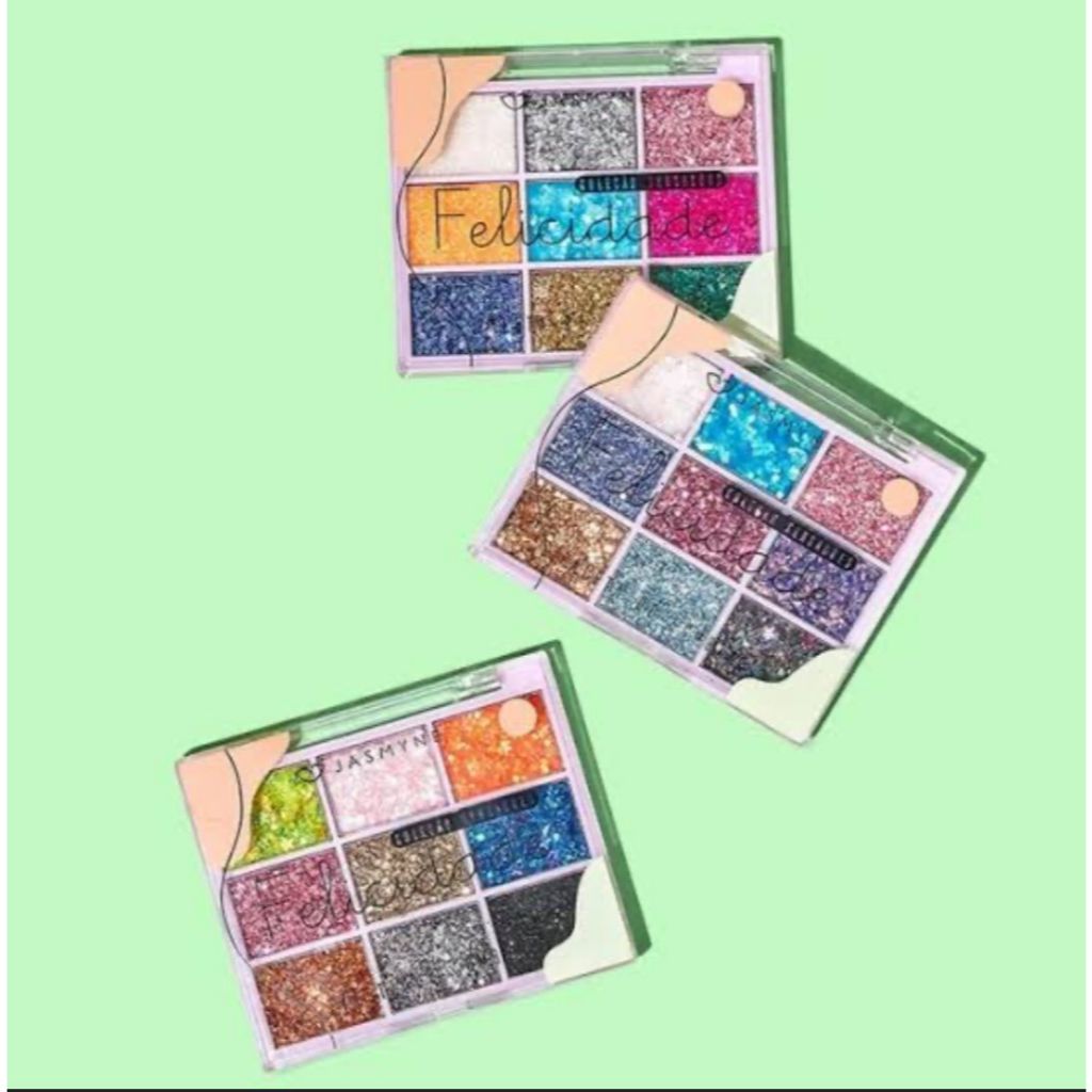 PALETA DE Sombra Em Glitter COLECAO SENSACOES-FELICIDADE JASMYNE
