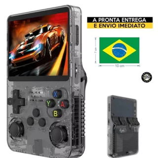 Console Portátil R36s 64gb + Cabo + Pelicula Protetora Novo