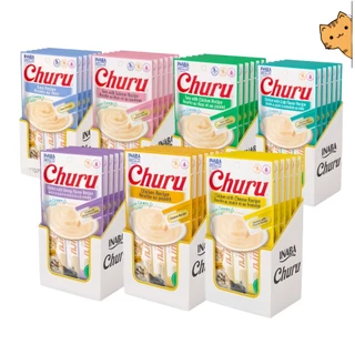 Caixa com 6 Pacotes / 24 Tubos do Petisco Churu Para Gatos - 7 Sabores Disponíveis