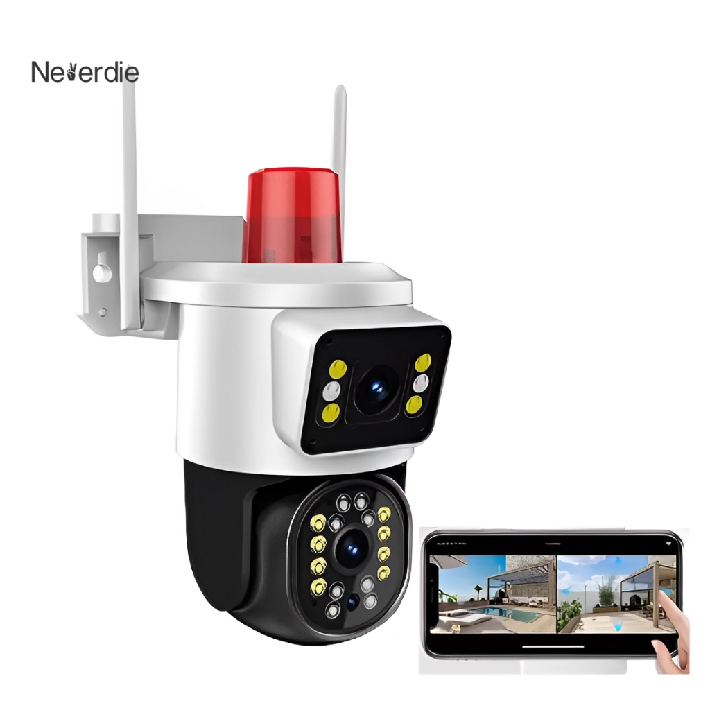 Câmera Externa Ptz Lente Dupla Teladupla Wifi C/alarme sc-b21