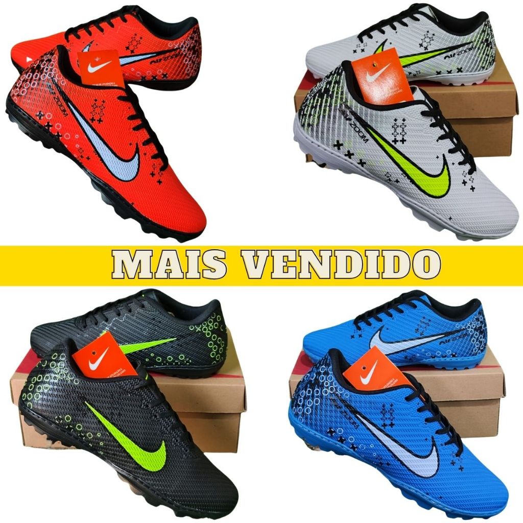Chuteira Society Adulto Masculino NK Speed Elite Cores Diversas Do 34 ao 43