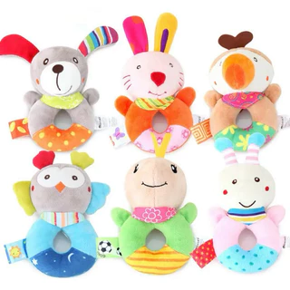 Chocalho para bebe bichinhos de pelúcia brinquedos brinquedo bebe educativo sensorial de mão presentes recém-nascido naninha criança infantil colorido divertido estímulo auditivo espectro autista chocalho para bebê chocalho bebe móbile