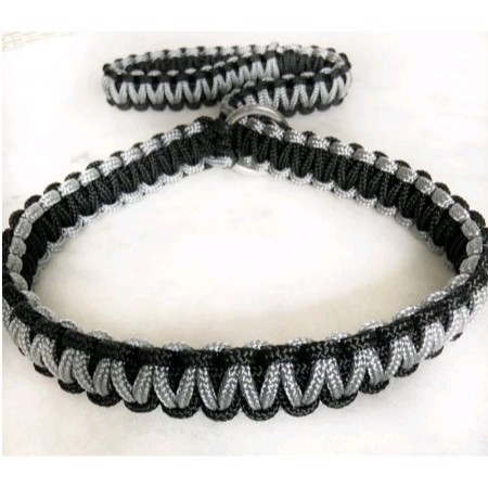 Guia Cachorro tipo enforcador Trançado Artesanalmente feito em Corda Super Resistente para Cães de Médio e Grande Porte