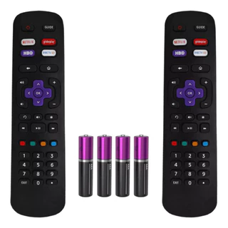 Kit 2 Controle Remoto Para Tv Semp Tcl Toshiba Roku Smart