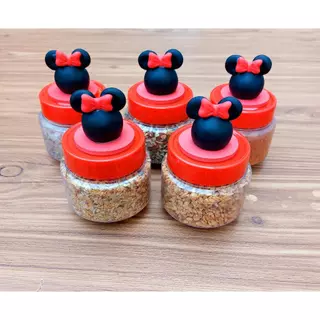 Kit de potes porta tempero com 5 ou 6 potes minnie pote de pvc 120ml