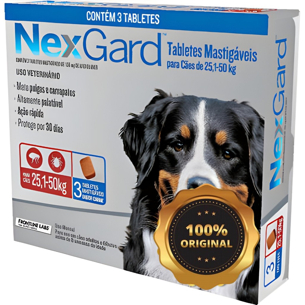Nexgard 25 a 50 Kilos Original 4 Comprimidos | Shopee Brasil