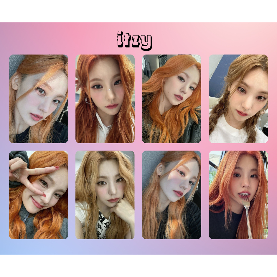 ITZY - Kit photocards Selca com verso - YEJI - RYUJIN - CHAERYEONG