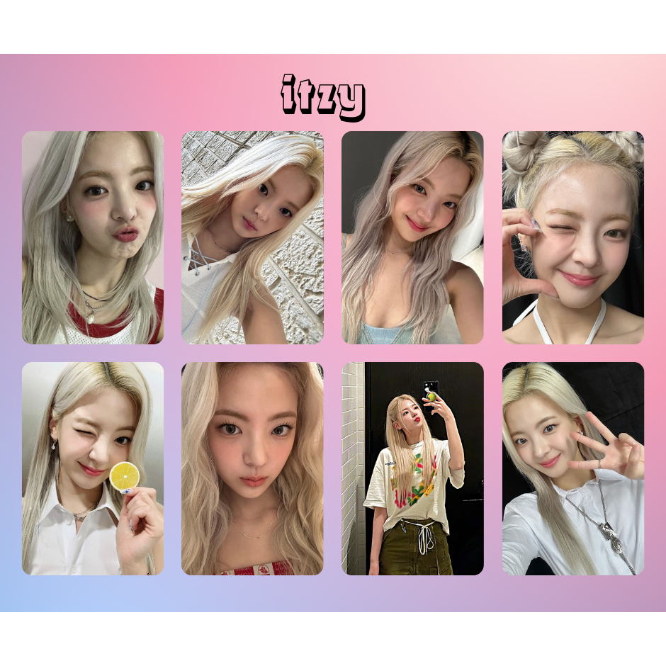 ITZY - Kit photocards Selca com verso - YEJI - RYUJIN - CHAERYEONG