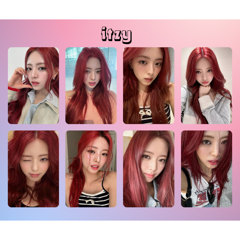 ITZY - Kit photocards Selca com verso - YEJI - RYUJIN - CHAERYEONG