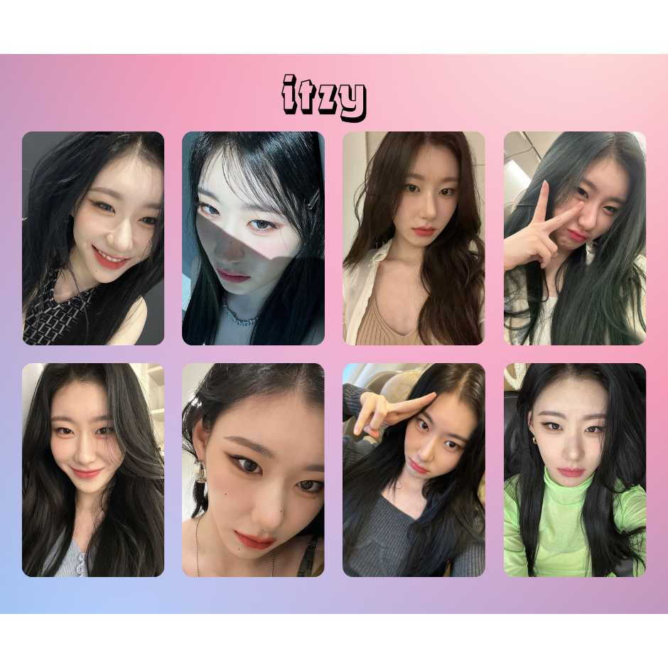 ITZY - Kit photocards Selca com verso - YEJI - RYUJIN - CHAERYEONG