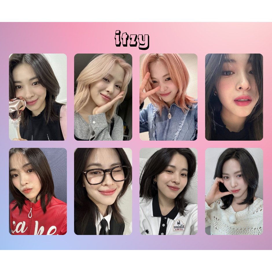 ITZY - Kit photocards Selca com verso - YEJI - RYUJIN - CHAERYEONG