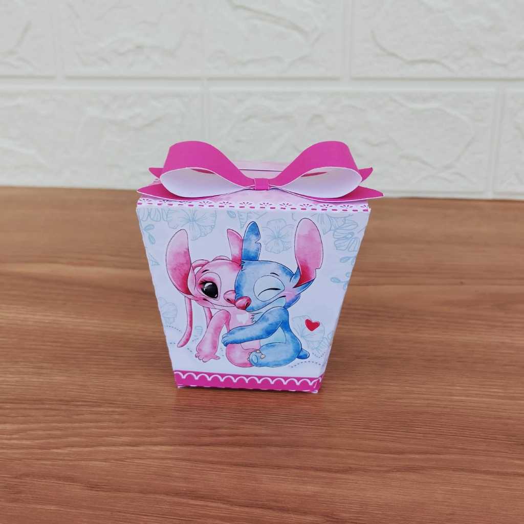 Caixa Suchi Stitch e Angel Lembrancinha de Festa | Shopee Brasil