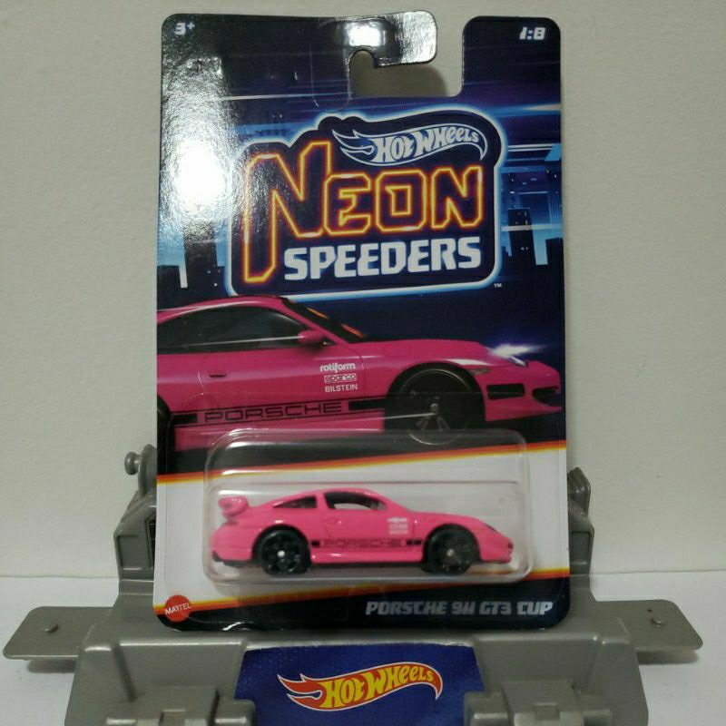 Hot Wheels Porsche 911 GT3 Cup Neon Speeders - Rosa