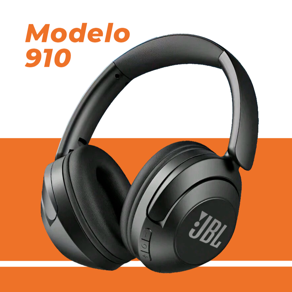 Fone De Ouvido Modelo JB910 Over Ear Bluetooth C/ Estojo - COR PRETO