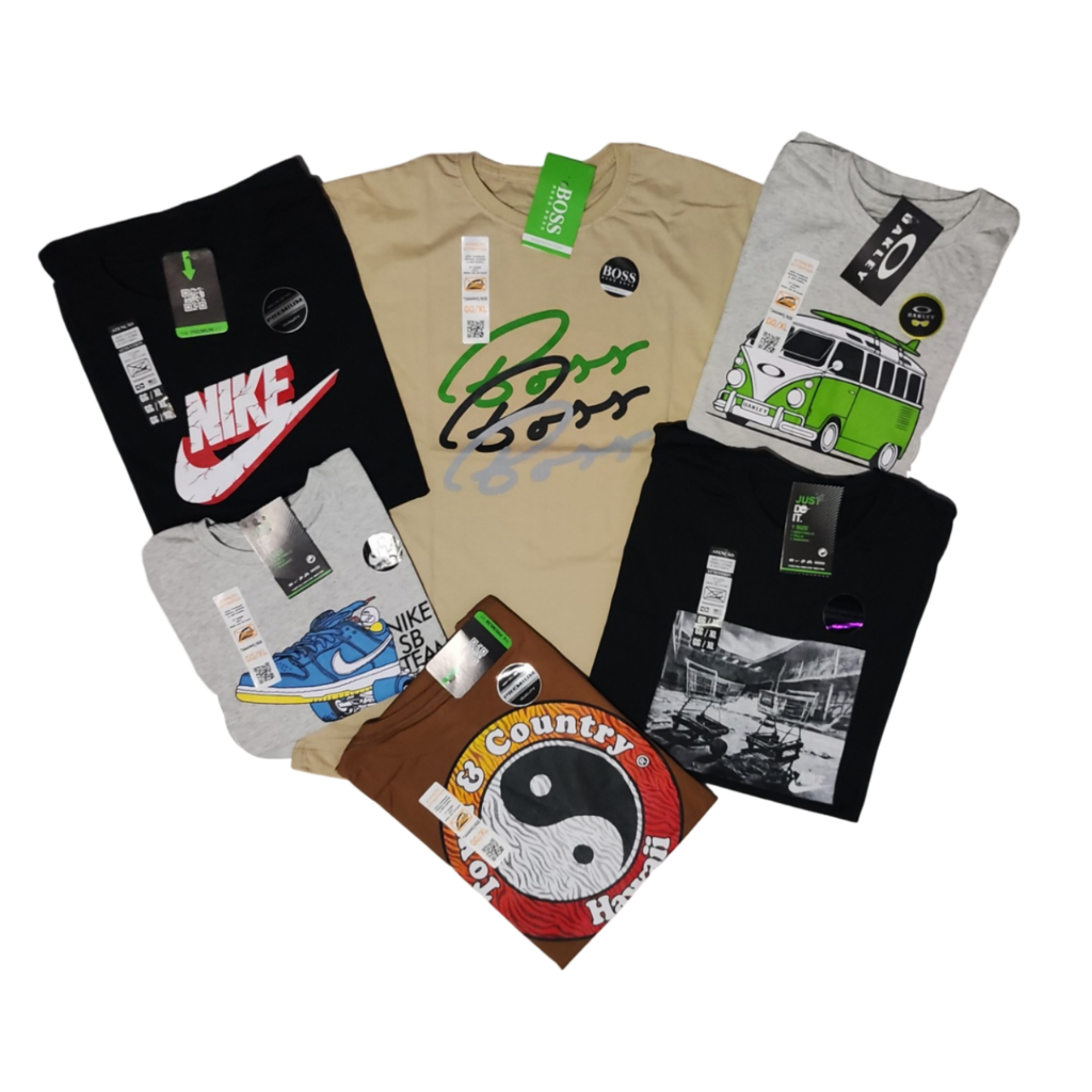 KIT 10 CAMISETAS STREETWEAR SORTIDAS CAMISA BLUSA MALHA PREMIUM 30.1 100% ALGODAO M, G, GG