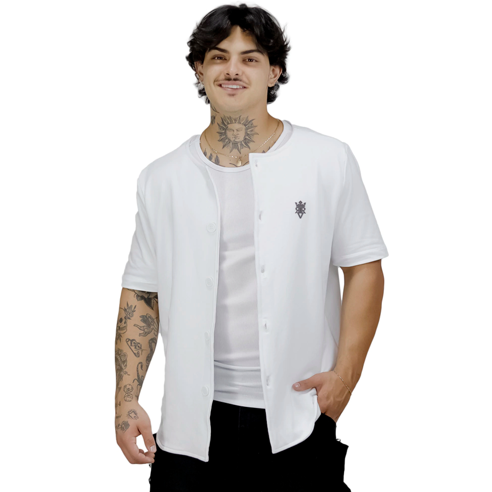 Camisa De Beisebol Blusa Jersey Moletom com Elastano Streetwear Tipo oversized