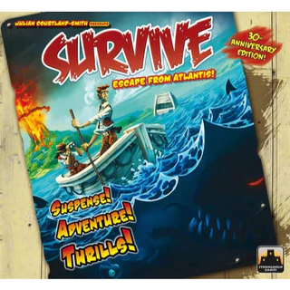 Survive: Fuga de Atlântida! (1982) Board Game Impresso