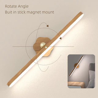 Luz De LED De Noite De Madeira Espelho Frontal De Preenchimento Parede Magnética USB TYPE-C Recarregável Portátil