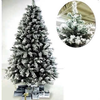 Árvore de Natal Pinheiro Neve Luxo 1,80m 650 Galhos Flocos de Neve 1,20m/1,50m/1,80m/2,10m