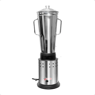 Liquidificador Industrial Baixa Rotação 6 Litros Prata Jarra de Aço Inoxidável Bivolt Cozinhas-