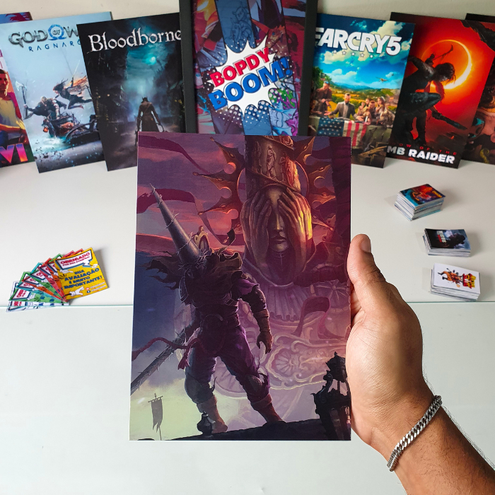 Blasphemous Placa decorativa mdf quadro decoração parede presente Jogos / Games / Setup Gamer