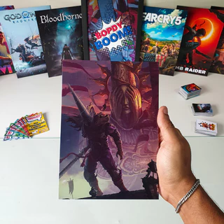 Blasphemous Placa decorativa mdf quadro decoração parede presente Jogos / Games / Setup Gamer