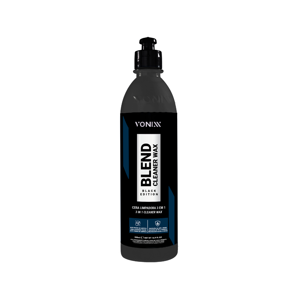 Cera Limpadora para Veículos Pretos Blend Cleaner Wax Black 500ML Vonixx