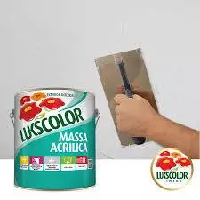 Massa Acrílica Lukscolor Uso Interno E Externo Galão 5,6Kg Branca