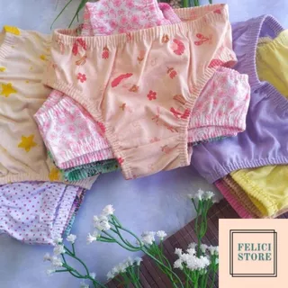 Kit 12 pçs -Calcinhas Infantil Menina -100% Algodão, com Forro, Estampas Variadas