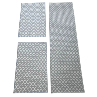Kit Passadeira 3 Peças Antiderrapante Cozinha Geométrico - Coleção Pemogo