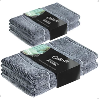Kit 6 Pano de Chão Em Microfibra Mega Panão Grande Limpeza Casa Super Panos 80X50cm
