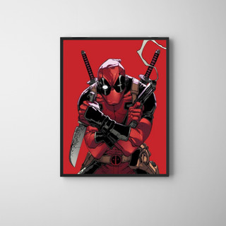 Quadro Decorativo Mosaico 5 Pecas Deadpool E Wolverine | Parcelamento