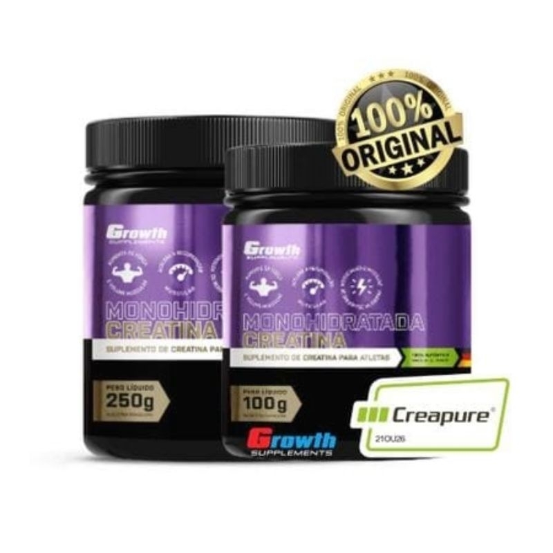 Creatina Creapure Monohidratada 250g ou 100g - Growth | Shopee Brasil