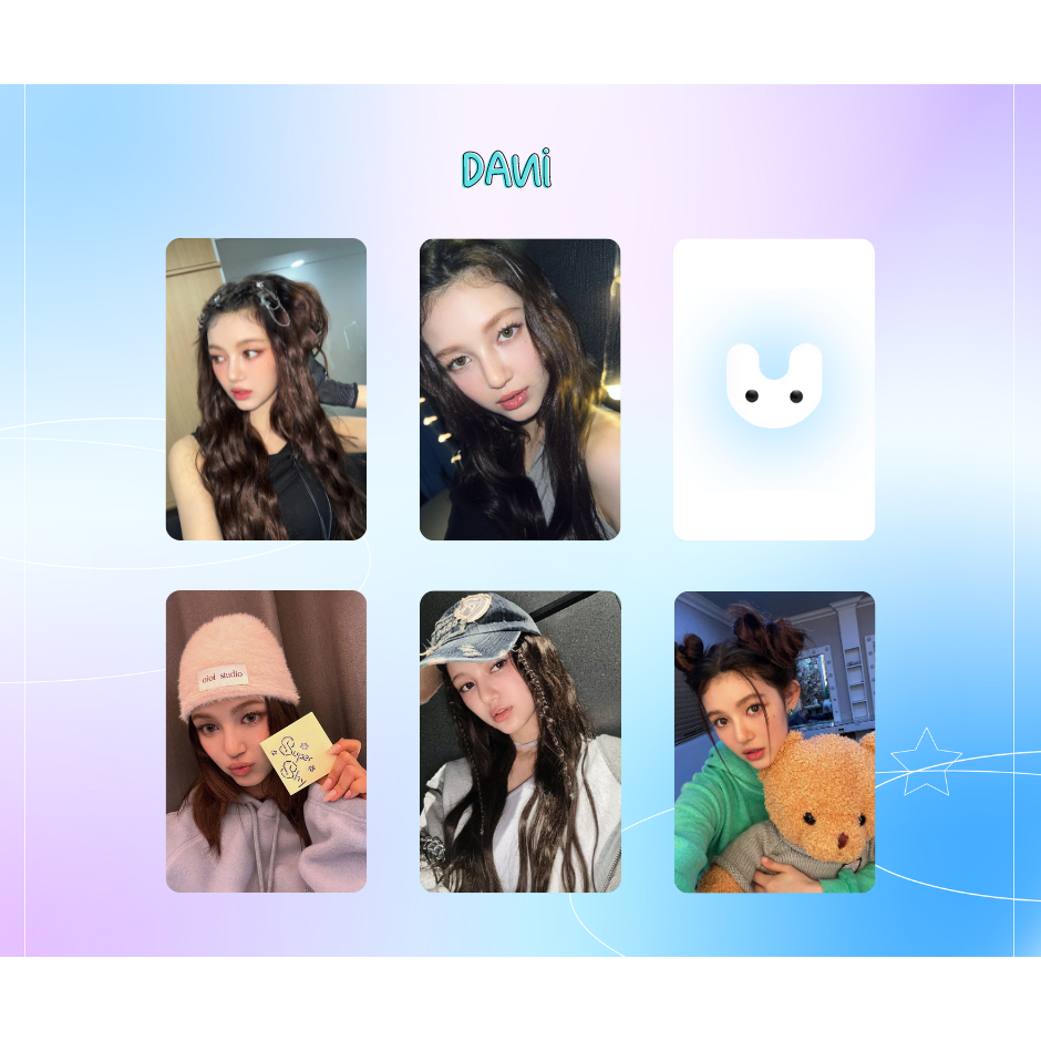 new jeans shopee ミンジ ダニエル ヘリン ヘイン トレカ KPOP NEW JEANS - Kit FANMADE photocards Selca - Haerin - Hanni