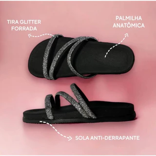 Sandália Papete Feminina Rasteira Birken Confortável