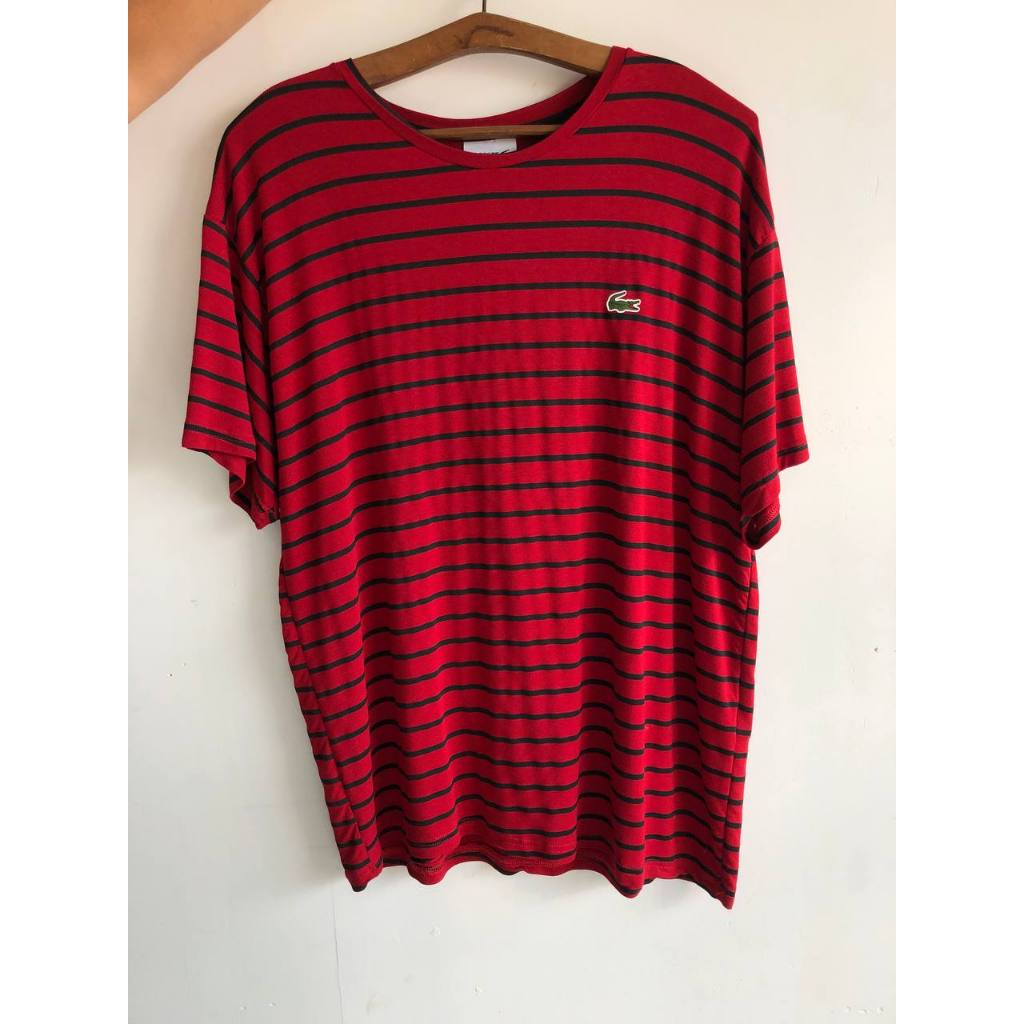 Camiseta Lacoste Listrada | Shopee Brasil