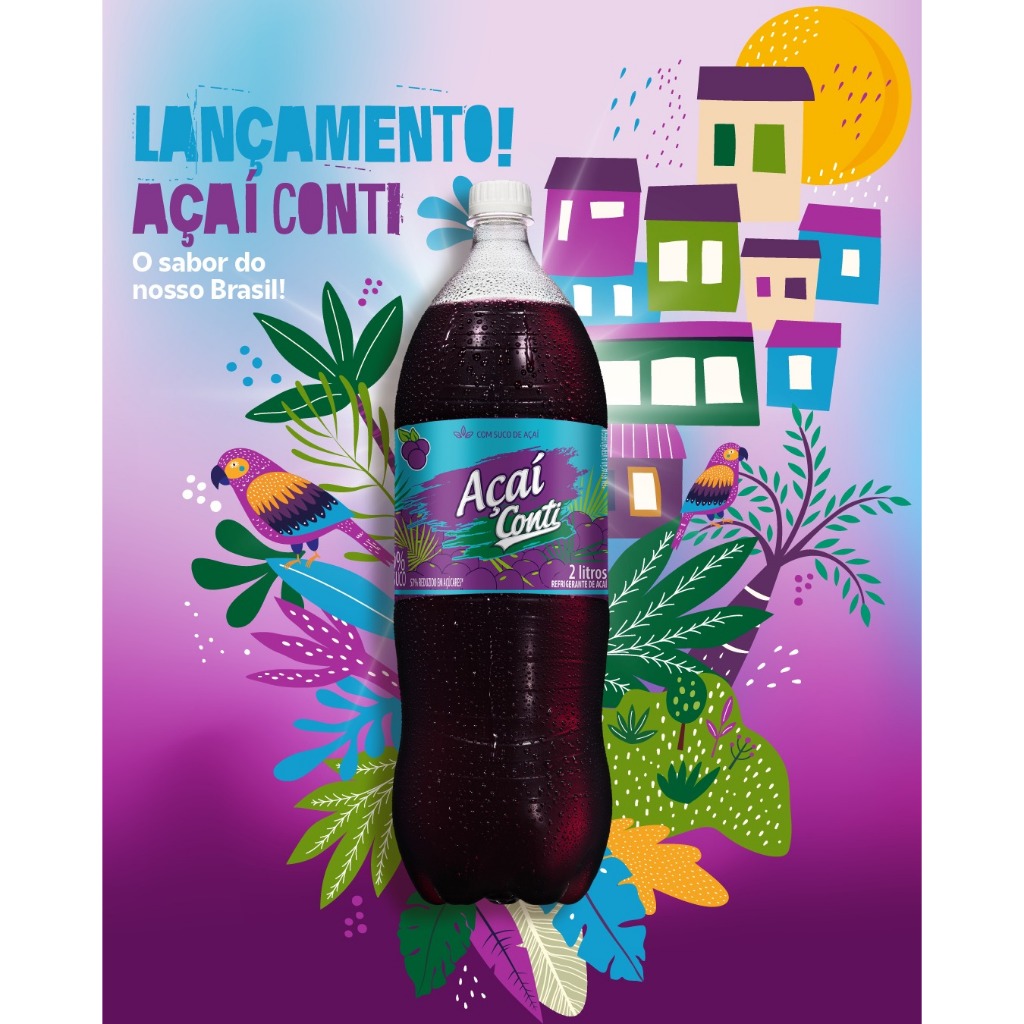 Refrigerante Conti Açaí - 2 Litros | Shopee Brasil