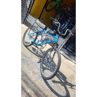 bicicleta motorizada 80 cilindradas com freio no pé e suspensão em Oferta na Shopee