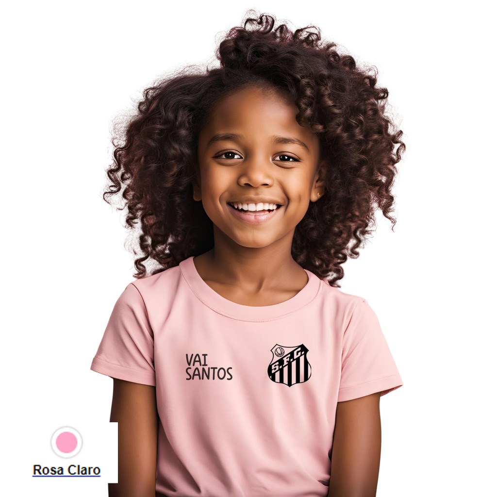 Camisa infantil SANTOS SFC ROSA personalizada com nome e número 10