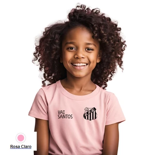 Camisa infantil SANTOS SFC ROSA personalizada com nome e número 10