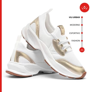 Tênis Casual Feminino Vili Urban Branco Sneaker Confortavel