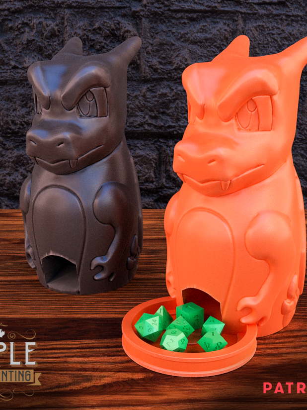 Maple3D - Torre de Dados - Charizard - Dice tower | Shopee Brasil