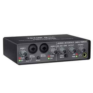 Placa de som de áudio profissional TEYUN Q-24 com monitor de guitarra elétrica para gravação de transmissões ao vivo