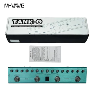 Pedal multiefeitos para guitarra M-vave Tank-G Recarregável 36 predefinições 9 slots de pré-amplificador 8 slots de cabine de infravermelho 3 efeitos de modulação/atraso/reverberação em Oferta na Shopee