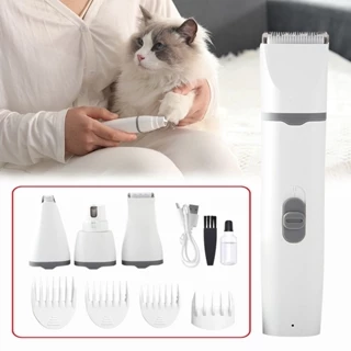 4 em 1 pet grooming trimmer Kit Maquina De Tosa Pet Recarregável Aparadora Profissional Cachorro Gato Baixo Ruído
