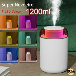 Grande Umidificador E Aromatizador Difusor De Ar 1Litro Ultrassônico De Ambiente Portátil Led 1000ml