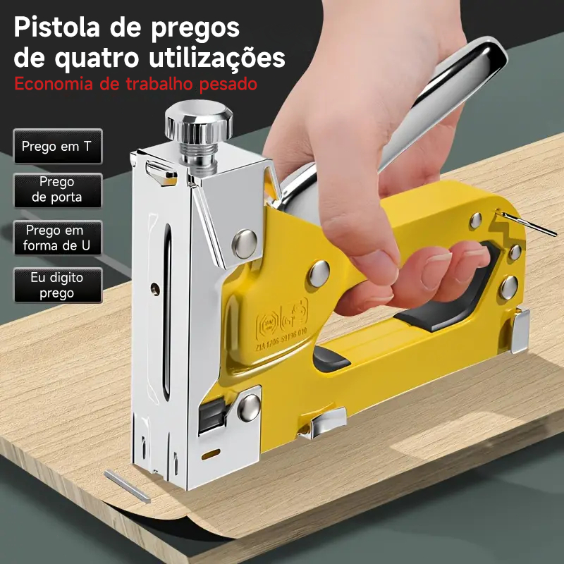 Grampeador Tapeceiro + 600 Grampos Ferramentas Profissional