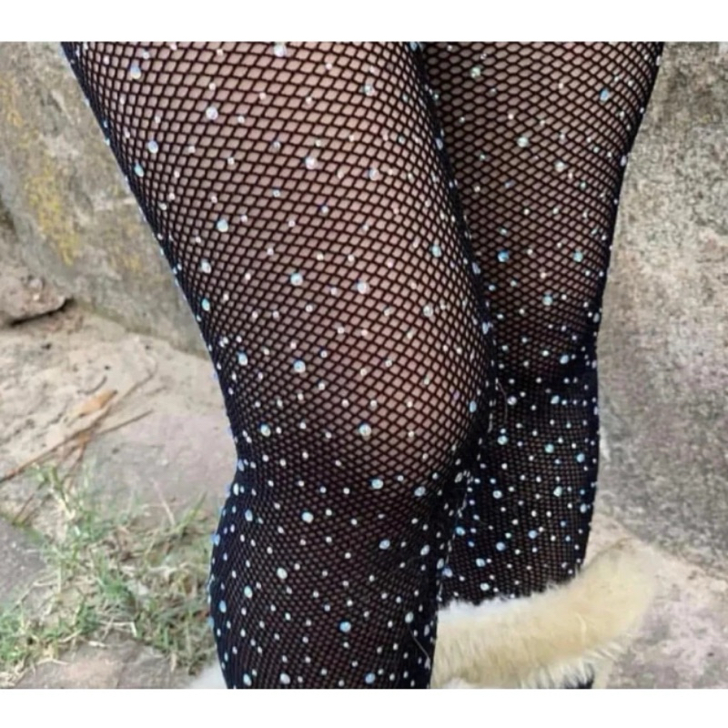 Meia Calça Infantil Arrastão Com Brilho Glitter Blogueirinha Glamour ...